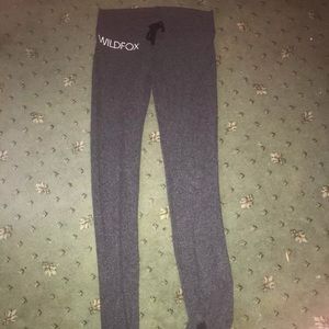 Wildfox Gray soft fuzzy sweatpants SZ Small